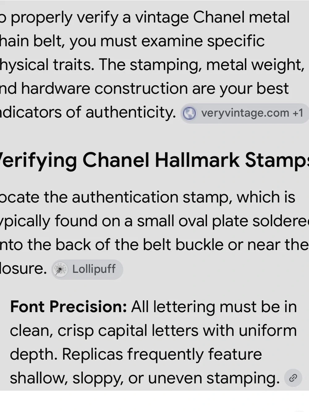 CHANEL Gold Chain Link Belt